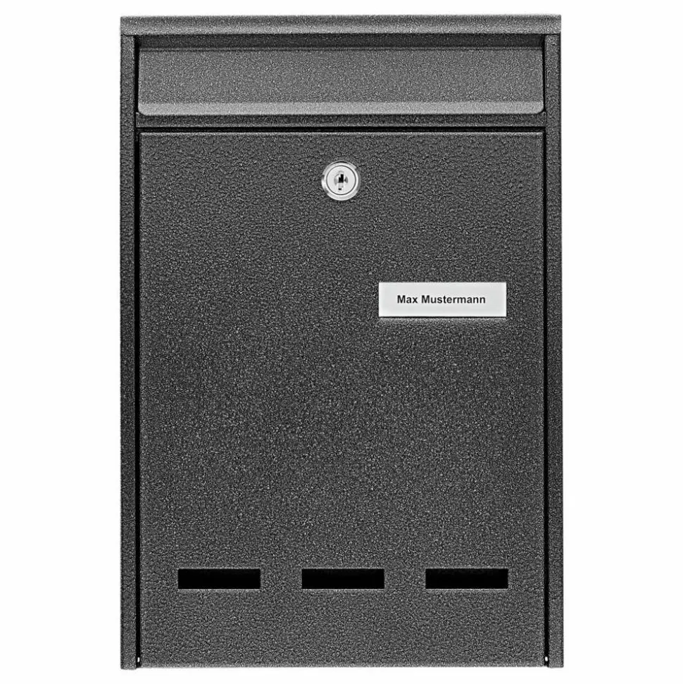 Briefkasten 'Pocket 5871 E' grau 21,5 x 31,5 x 7,5 cm