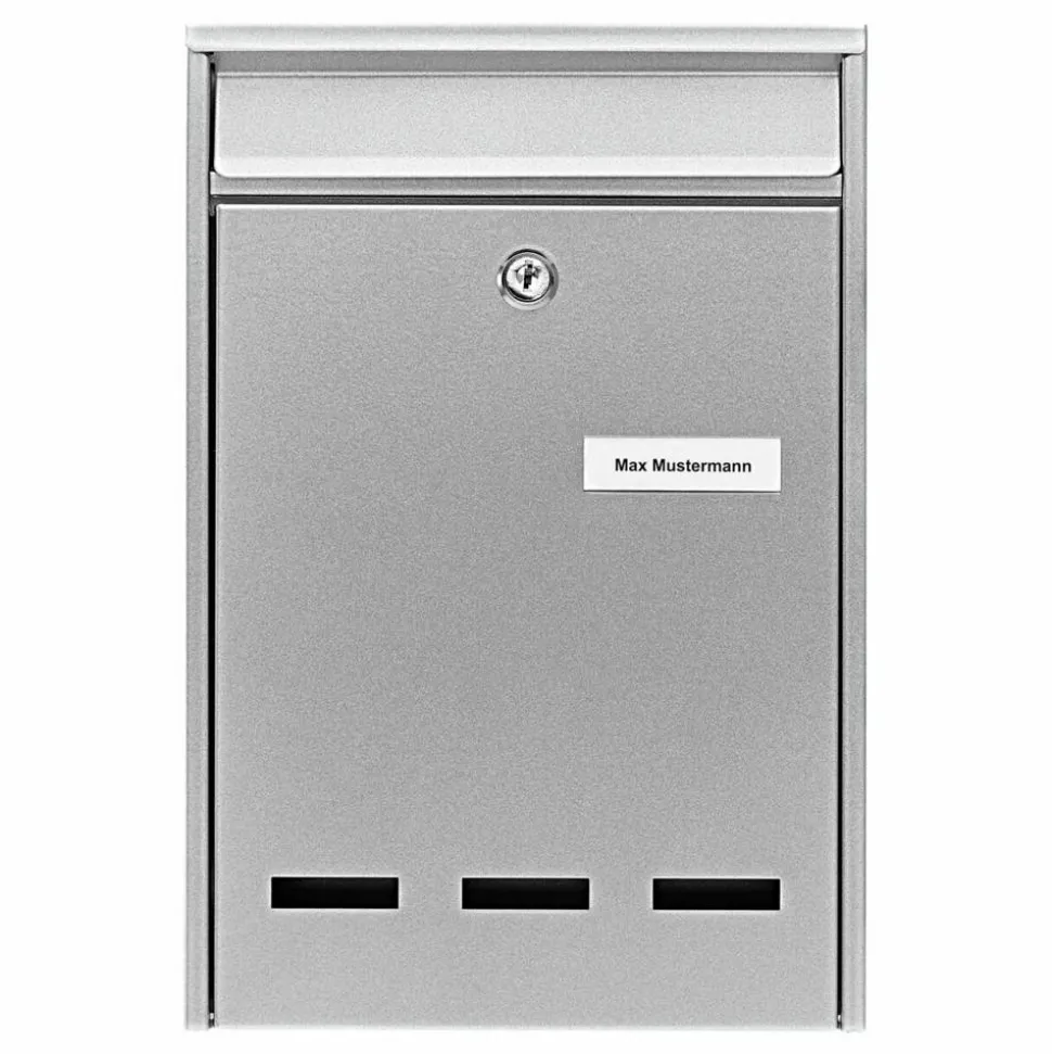 Briefkasten 'Pocket 5871 SI' silbern 21,5 x 31,5 x 7,5 cm