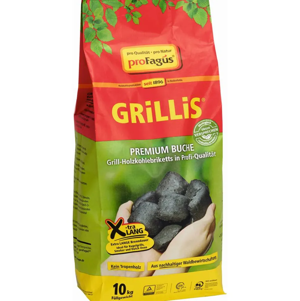 Buchen-Grillholzkohlebriketts 'Grillis' 10 kg