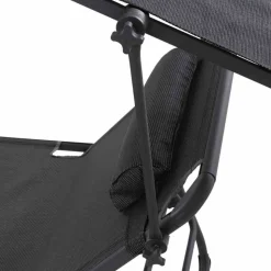 Campingliege 'Comfort' klappbar mit Sonnendach anthrazit 69 x 43 x 200 cm