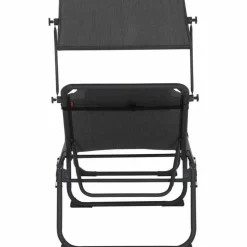 Campingliege 'Comfort' klappbar mit Sonnendach anthrazit 69 x 43 x 200 cm