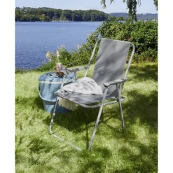 Campingstuhl 'Siesta' klappbar Stahl anthrazit 63 x 75 x 52 cm