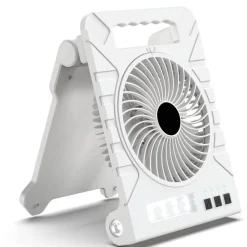 Camping-Ventilator weiß Solarpanel Front-/Seitenleuchten 19 x 25 cm