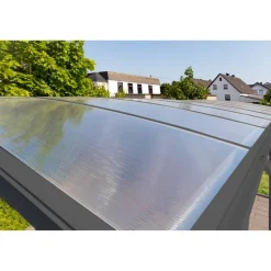 Carport 'Bergen' mit Runddach anthrazit Aluminium 505 x 300 x 220 cm