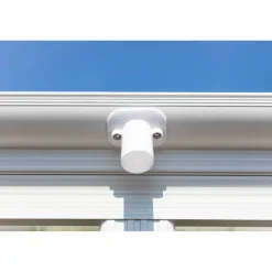 Carport 'Helsinki' mit Flachdach weiß Metall 503 x 305 x 232 cm