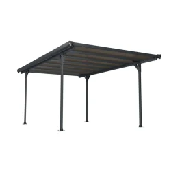 Carport 'Verona 5000' mit Flachdach anthrazit Aluminium 500 x 297 x 218 cm