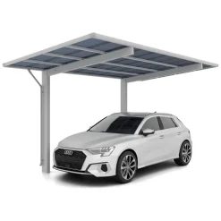 Carport 'Wing 80' Aluminium silbern 531,4 x 260 x 275,7 cm