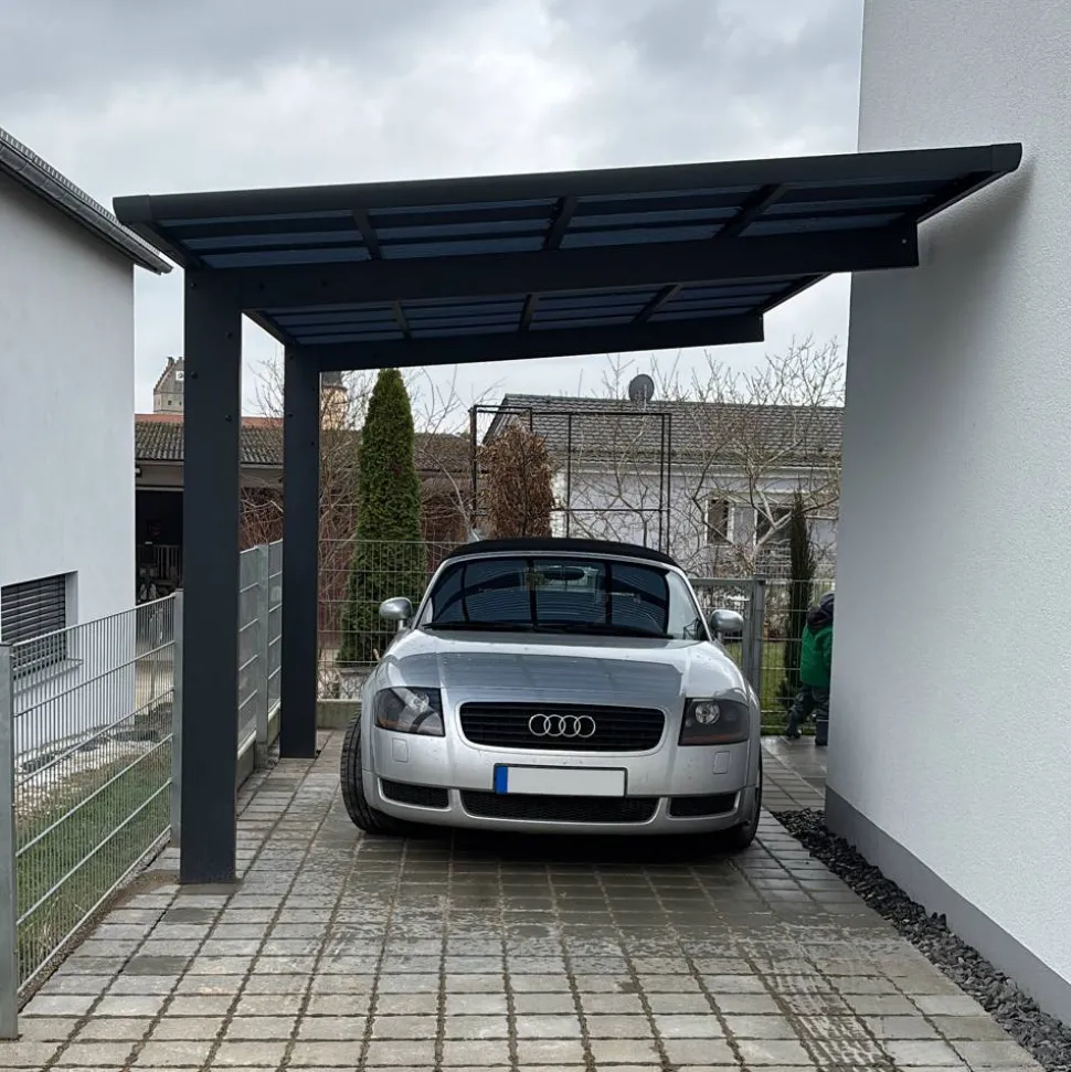 Carport 'Wing 80' anthrazit 276 x 531 x 284 cm