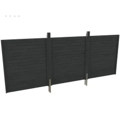 Carport-Rückwand aus Profilschalung 550 x 200 cm schiefergrau