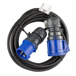 CEE-Verlängerungskabel schwarz/blau 5 m 3-polig