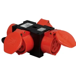 CEE-Verteiler rot/schwarz 5-polig 16 A