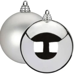 Christbaumschmuck silberfarben Ø 25 cm 2 Stück