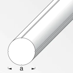 combitech Alu-Rundstange Ø 1,55 x 100 cm