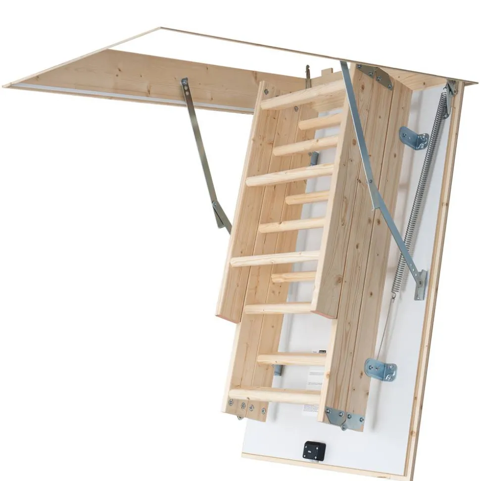 Dachbodentreppe 'Pur' fichtefarbend isoliert 112 x 60 cm