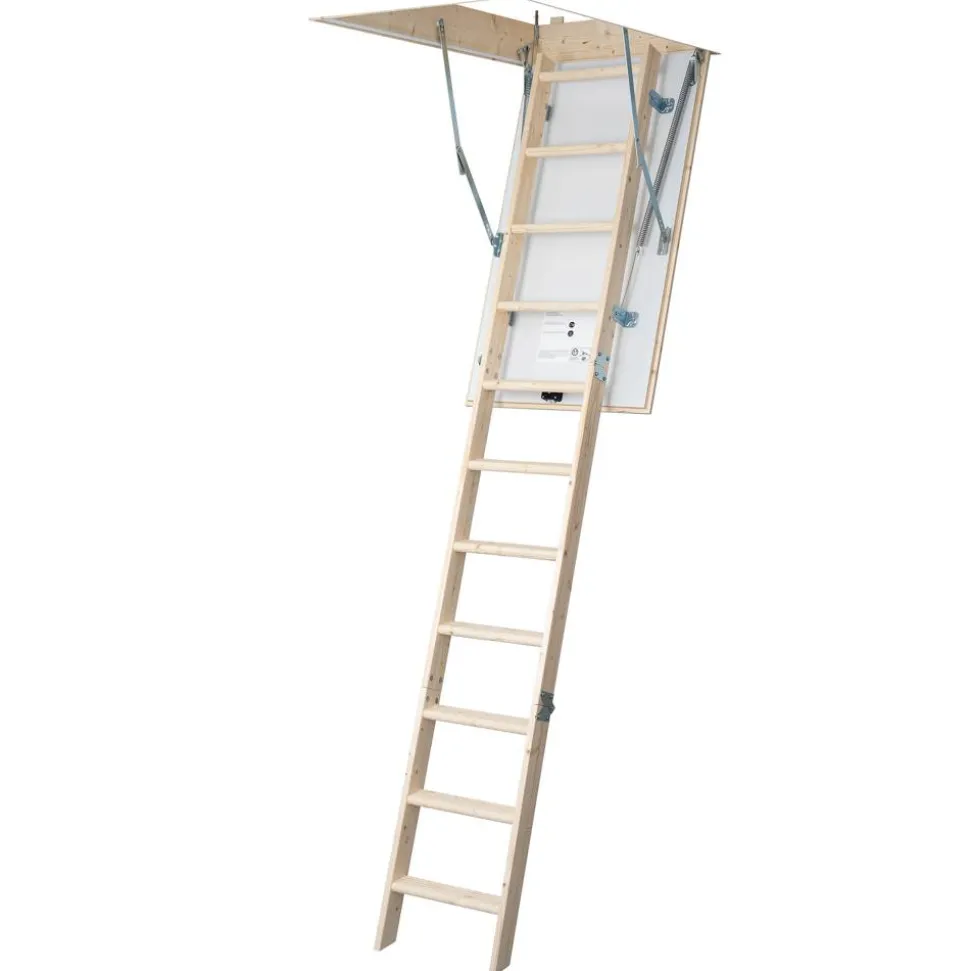 Dachbodentreppe 'Pur' fichtefarbend isoliert 112 x 60 cm