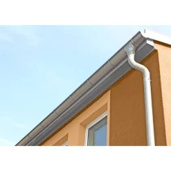 Dachrinne halbrund silber RG 75 200 cm