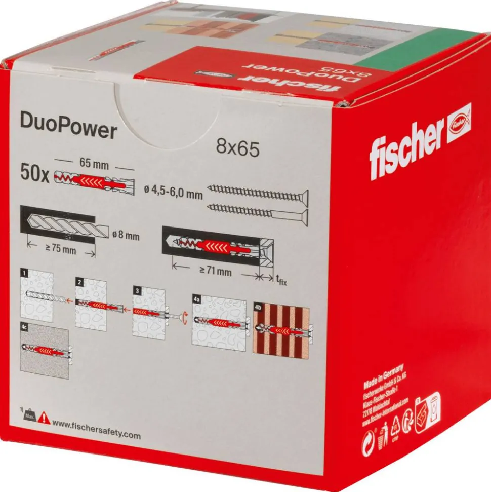 Dübel DUOPOWER 8 x 65 S LD 50 Stück