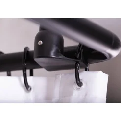 Deckenabhängung 'Wien' schwarz 55 cm, für Ø 25 mm Duschgestänge