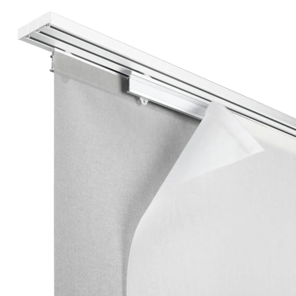 Deckenclip für 3-läufige Flächenvorhangschiene weiß 2 Stück