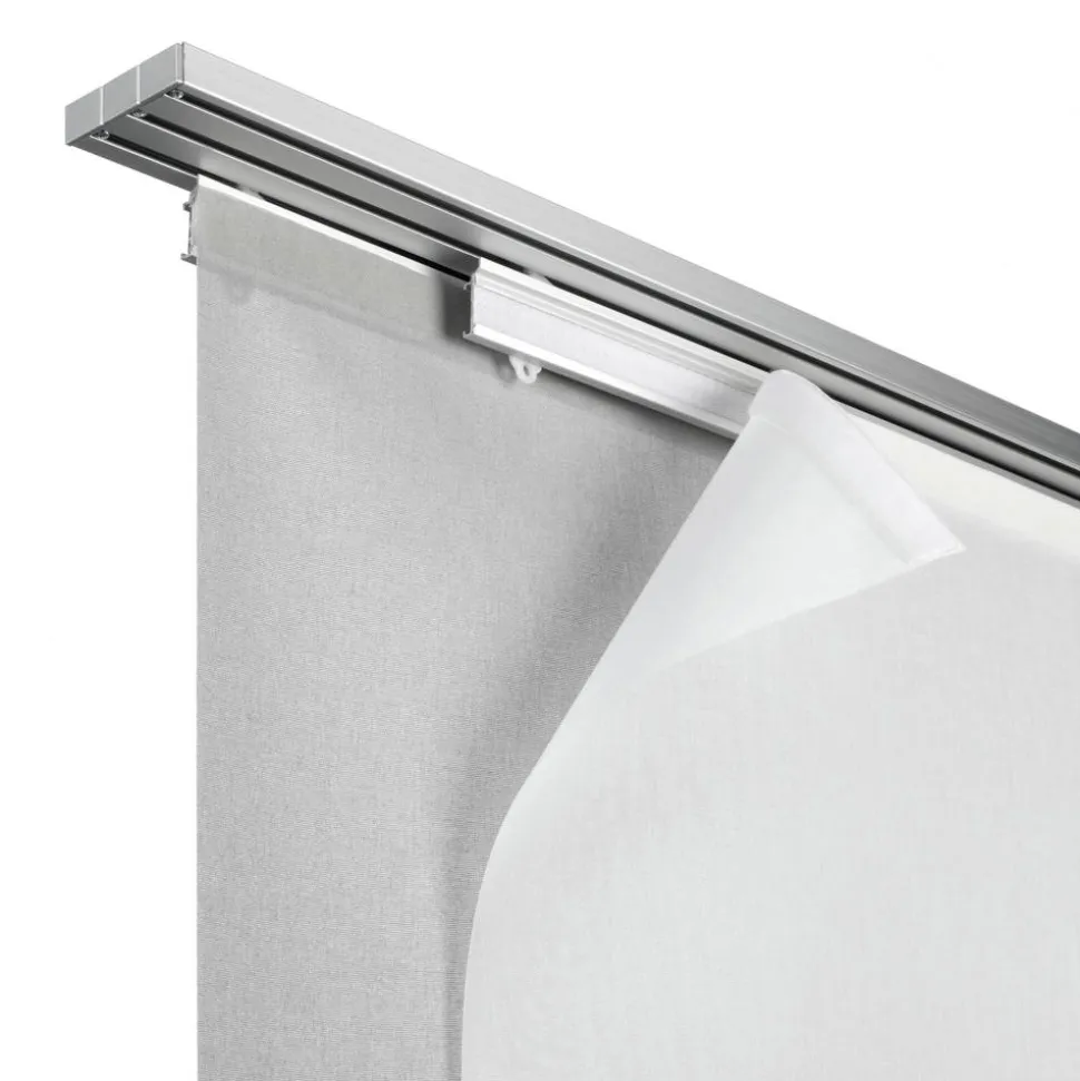 Deckenclip für 3-läufige Flächenvorhangschiene weiß 2 Stück