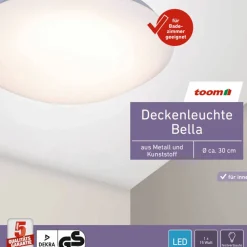 Deckenleuchte Ø 30 cm Schutzart IP44 für Feuchträume