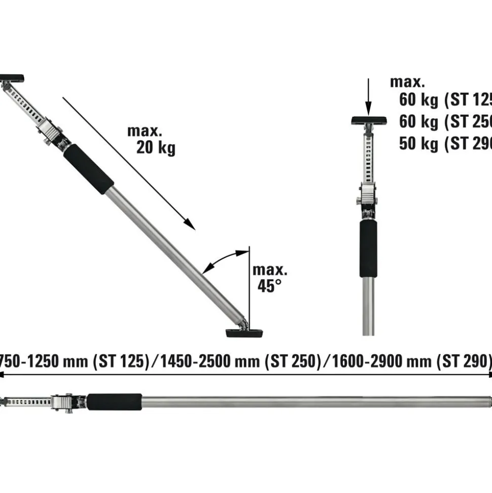 Deckenstütze 'ST290' 160-290 cm