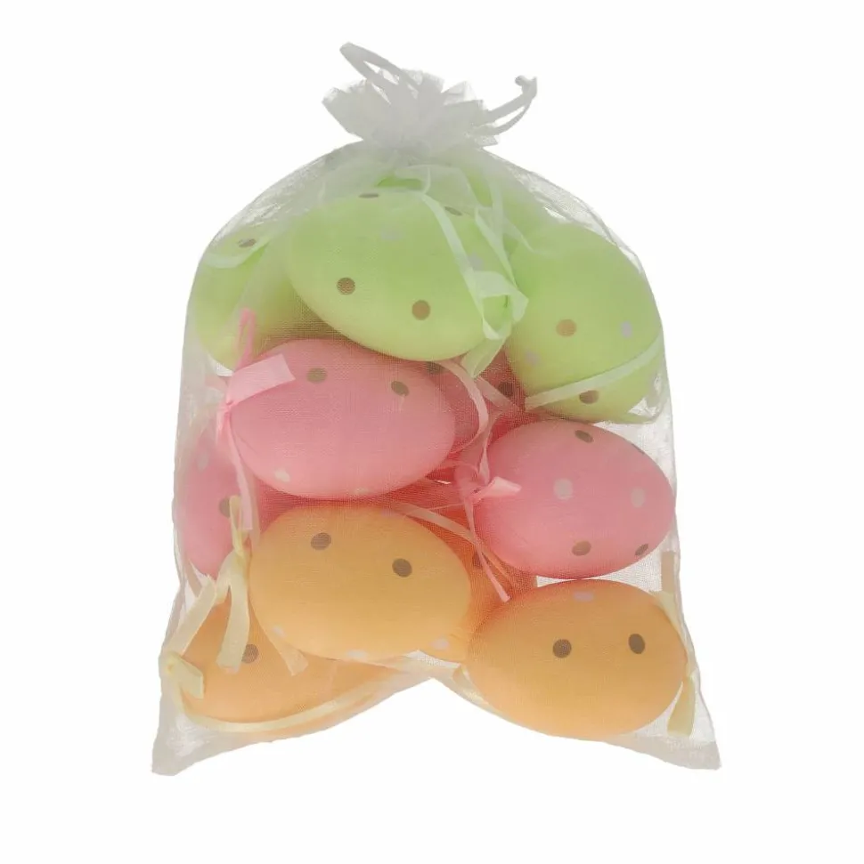 Deko-Eier Kunststoff pastell 12 Stück