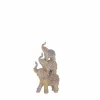 Dekofigur 'Elefanten Trio' goldfarben 23 cm
