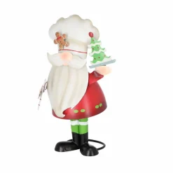 Dekofigur Santa mit Tanne 31 cm
