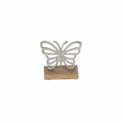 Deko-Figur 'Schmetterling' silberfarben 10 x 9 x 4 cm