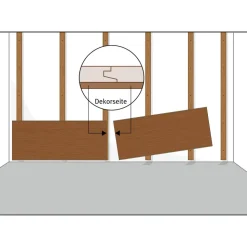 Dekorpaneel 'DecoWall DO007' Laxfield Eiche 1250 mm x 660 mm