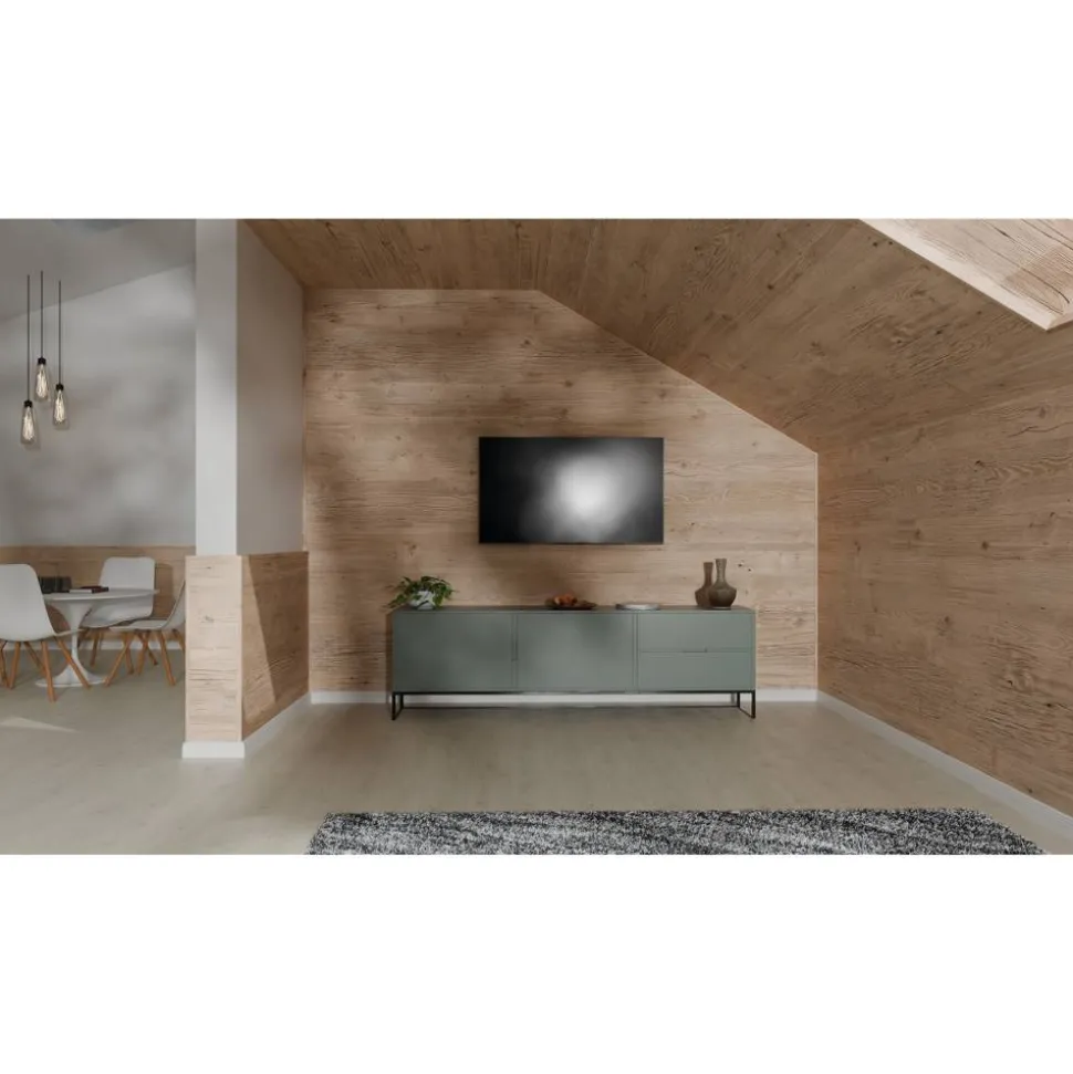 Dekorpaneel 'DecoWall DO006' Namur Fichte hell 1250 mm x 660 mm