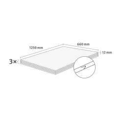 Dekorpaneel 'DecoWall DO006' Namur Fichte hell 1250 mm x 660 mm
