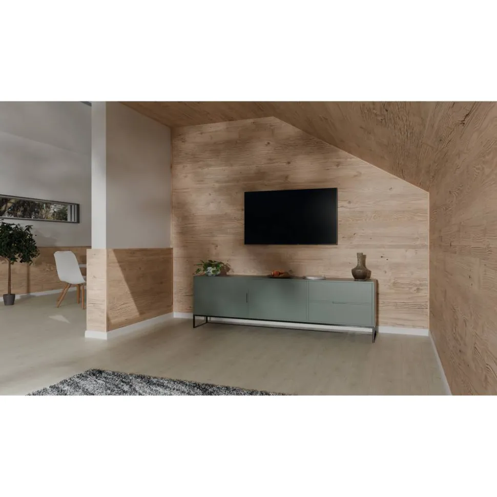 Dekorpaneel 'DecoWall DO006' Namur Fichte hell 1250 mm x 660 mm