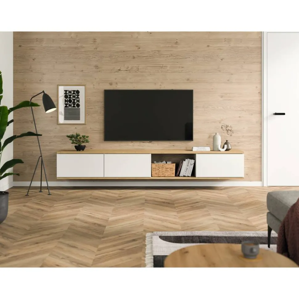 Dekorpaneel 'DecoWall DO006' Namur Fichte hell 1250 mm x 660 mm