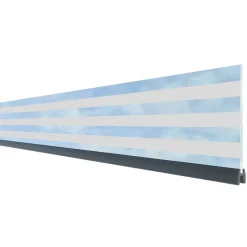 Dekorprofil-Set 'System Delta' Glas blau-weiß, 15 x 178 x 0,6 cm