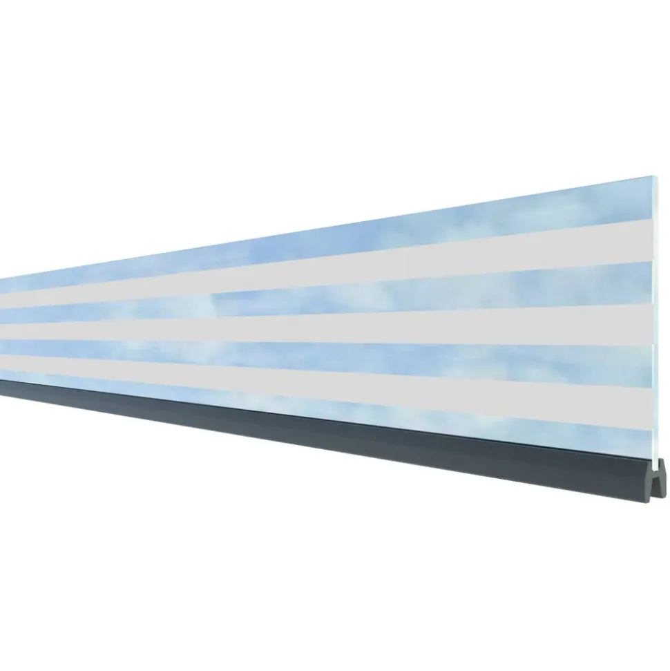 Dekorprofil-Set 'System Delta' Glas blau-weiß, 15 x 178 x 0,6 cm