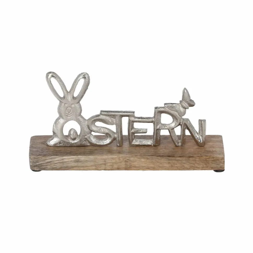 Deko-Schriftzug 'Ostern' silberfarben 23 x 11 x 5 cm