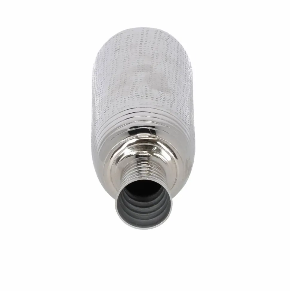 Deko-Vase aluminiumfarben Ø 9,5 x 25 cm