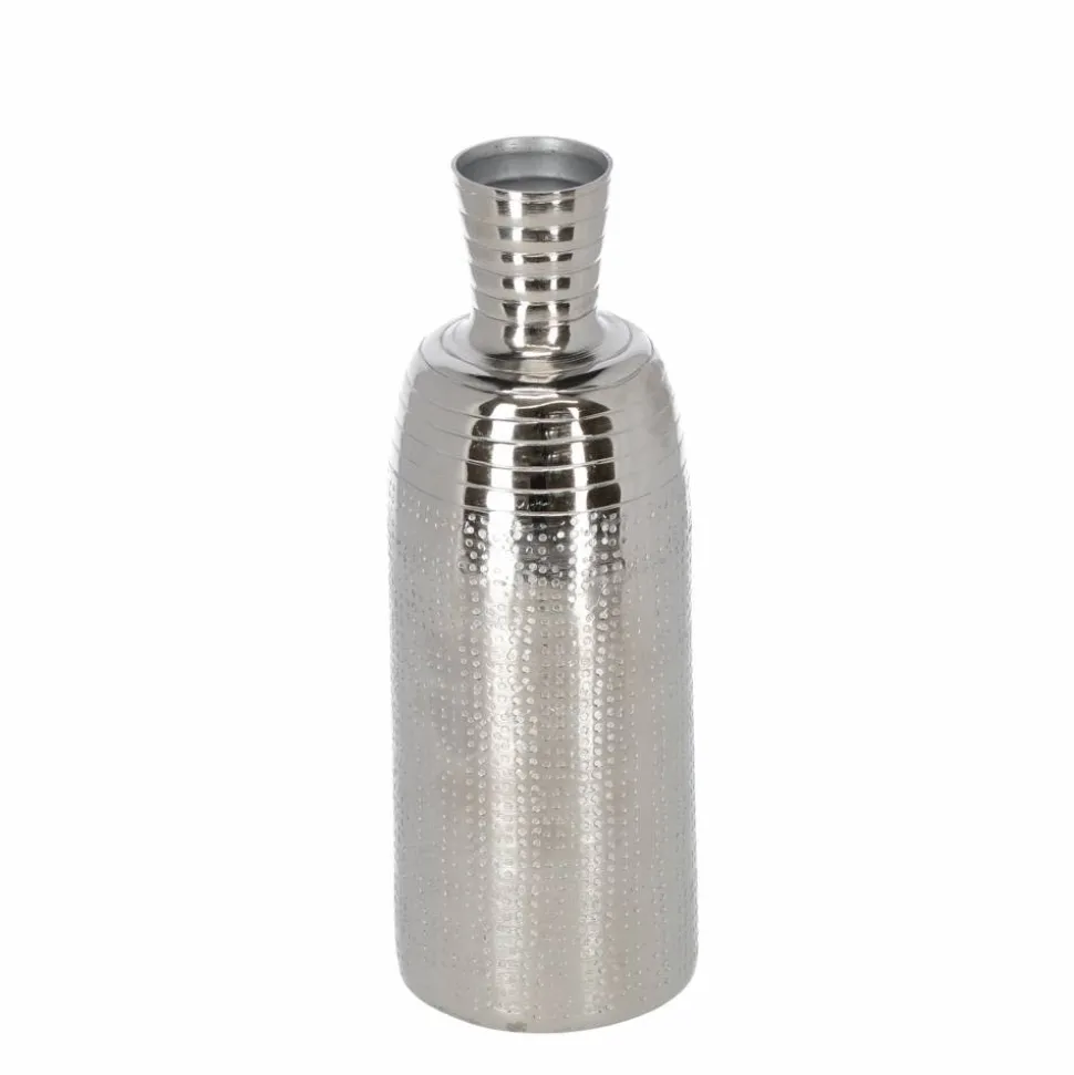 Deko-Vase aluminiumfarben Ø 9,5 x 25 cm