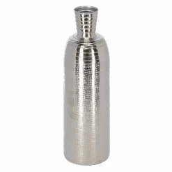 Deko-Vase aluminiumfarben Ø 9,5 x 31 cm