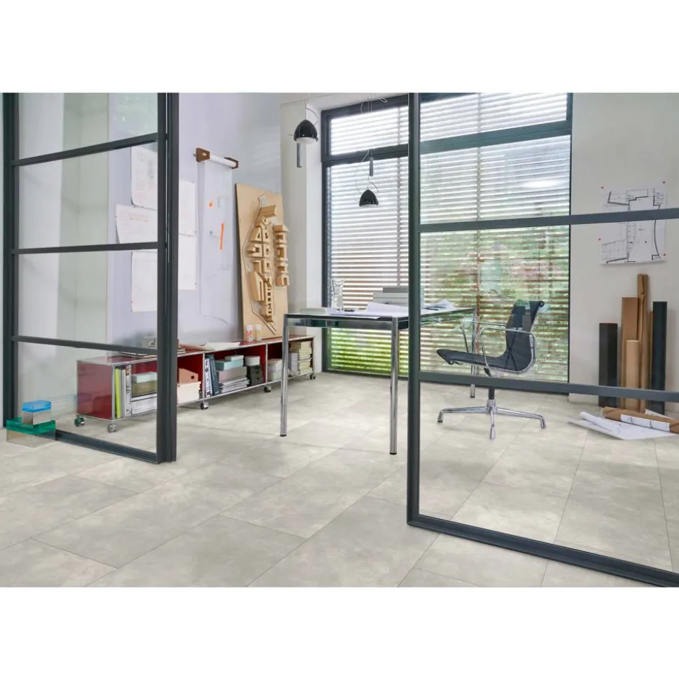 Designboden 'Modular ONE' Beton hellgrau 8 mm