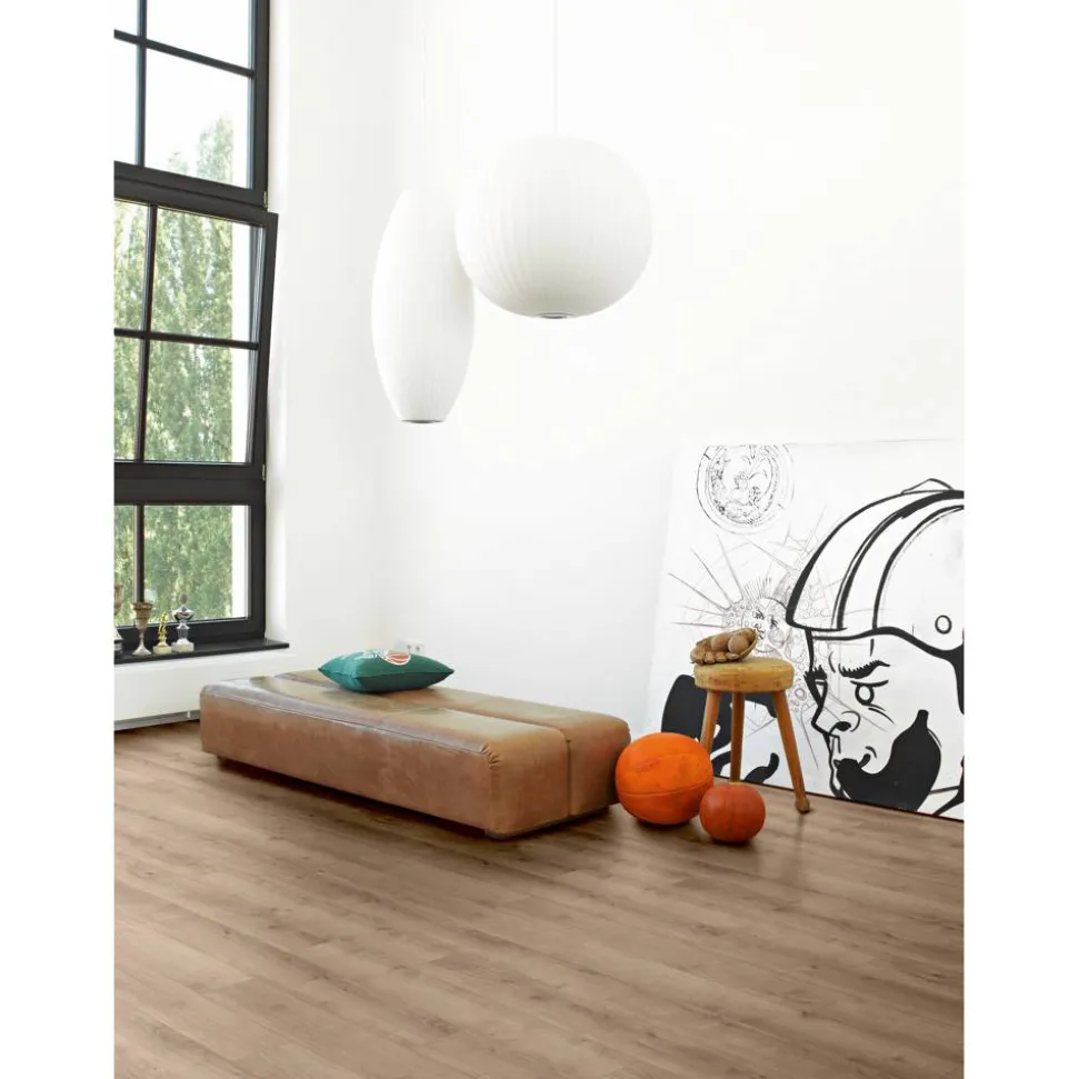 Designboden 'Modular ONE' Eiche Pure perlgrau 8 mm