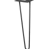 Design-Möbelbein 'Hairpin' 400 mm messing