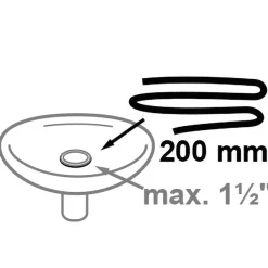 Dichtschnur 200 mm, zum Einkitten für Ventil 1 1/2"