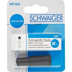 Dichtungshüllen für F-Stecker schwarz Ø 10 mm 2 Stück