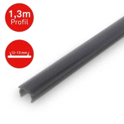 Diffusorschiene 'Pimp your Panel' 130 x 1,6 x 1 cm Rauchoptik (Lamellenabstand 12-13 mm)