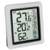 Digitales Funk-Thermometer 'Info' Kunststoff silber 7,7 x 2,2 x 8,6 cm