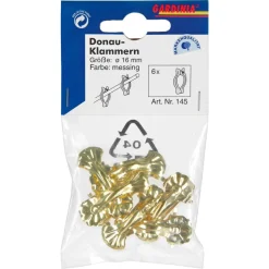 Donauklammer gold Ø 16 mm 6 Stück