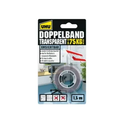 Doppelband transparent 1,5 Meter